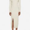 Dresses * | Jonathan Simkhai Camille Off-Shoulder Dress In Wool Taupe