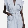 Dresses * | Acler Somerton Mini Dress Light Blue