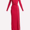 Dresses * | Tom Ford Twisted Drape Column Gown Raspberry