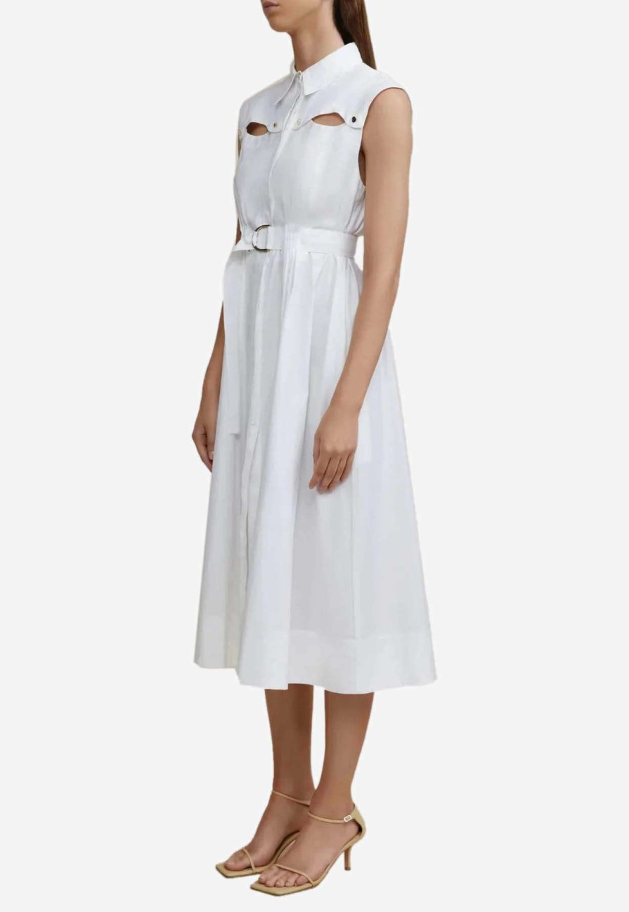 Dresses * | Acler Francis Sleeveless Midi Dress Ivory