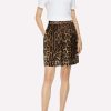 Shorts * | Dolce & Gabbana Animalier Printed Silk Shorts Brown