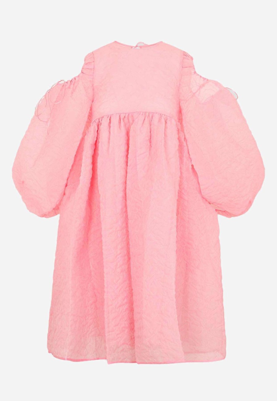 Dresses * | Cecilie Bahnsen Janessa Dress With Voluminous Sleeve Pink