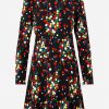 Dresses * | Saint Laurent All-Over Print Mini Dress Multicolor