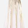 Skirts * | Valentino Cotton Poplin Pleated Midi Skirt Gold