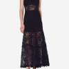 Evening * | Alexis Lucila Laced Midi Dress Black