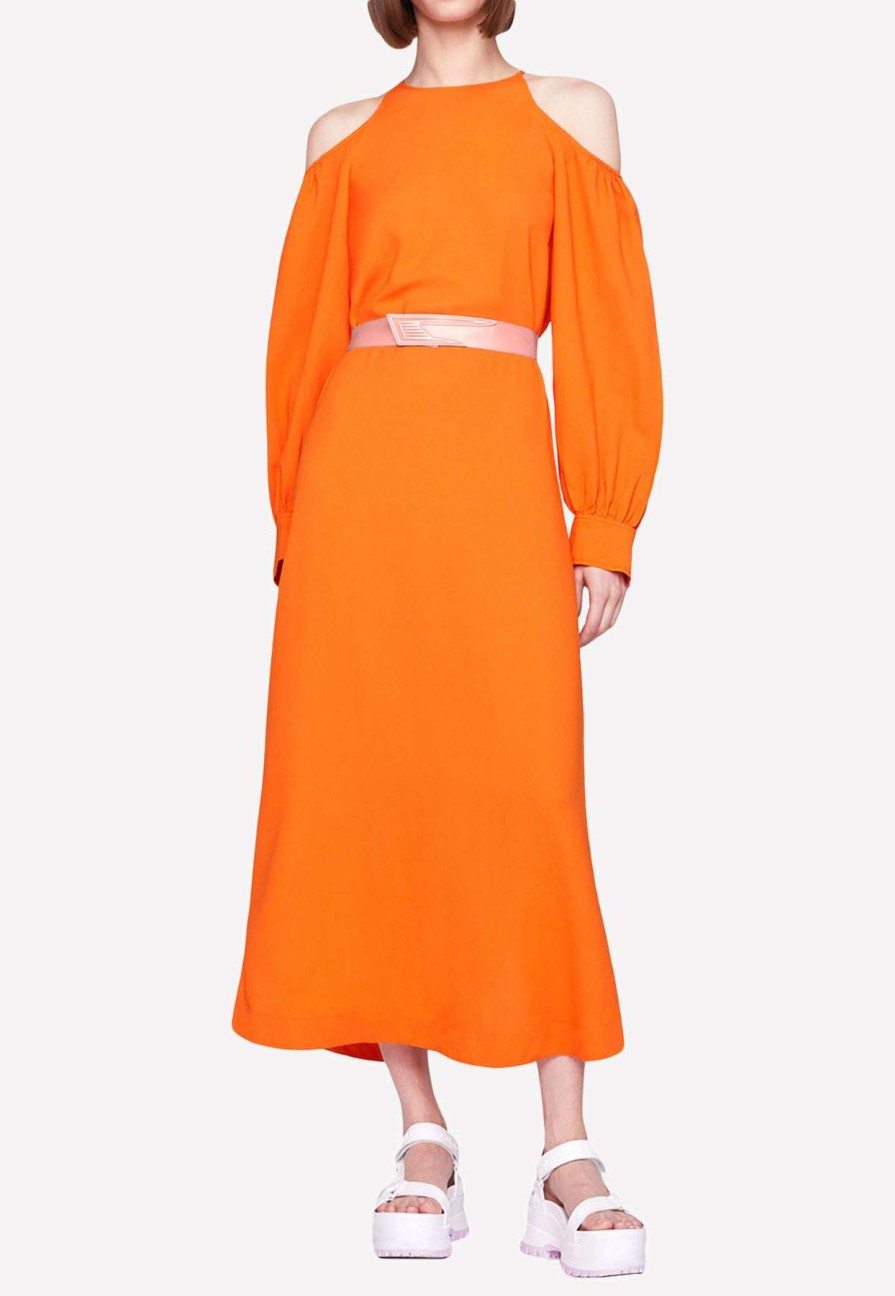 Dresses * | Stella Mccartney Belted Maxi Dress Orange