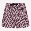 Shorts * | Versace Greca Print Swim Shorts Pink