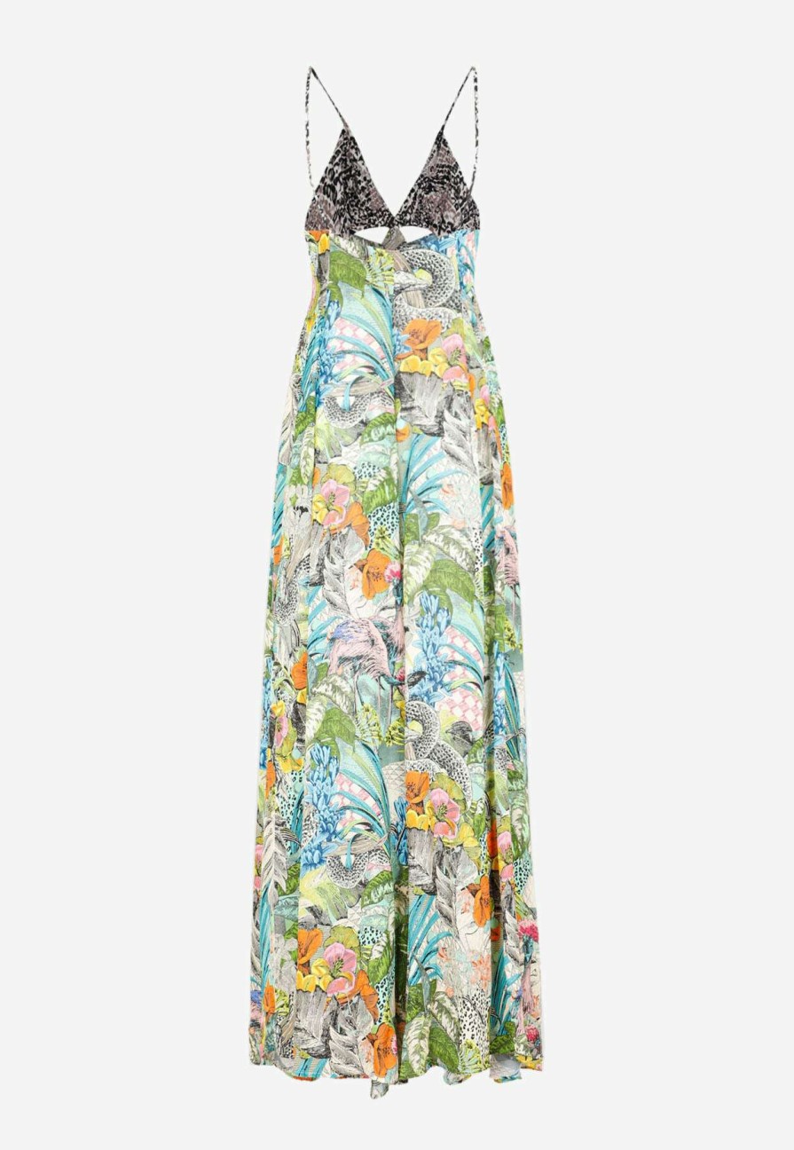 Dresses * | Anjuna Lia Animal And Floral Print Maxi Dress Multicolor