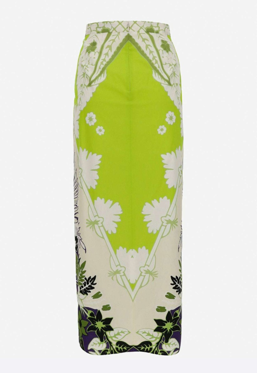 Skirts * | Valentino World Arazzo Print High-Rise Midi Skirt- Delivery In 3-4 Weeks Multicolor