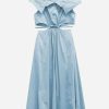 Dresses * | Jonathan Simkhai Ansley Off-Shoulder Midi Dress With Cut-Outs Light Blue