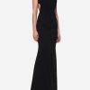 Evening * | Rachel Gilbert Cecilio Crystal-Embellished Gown Black