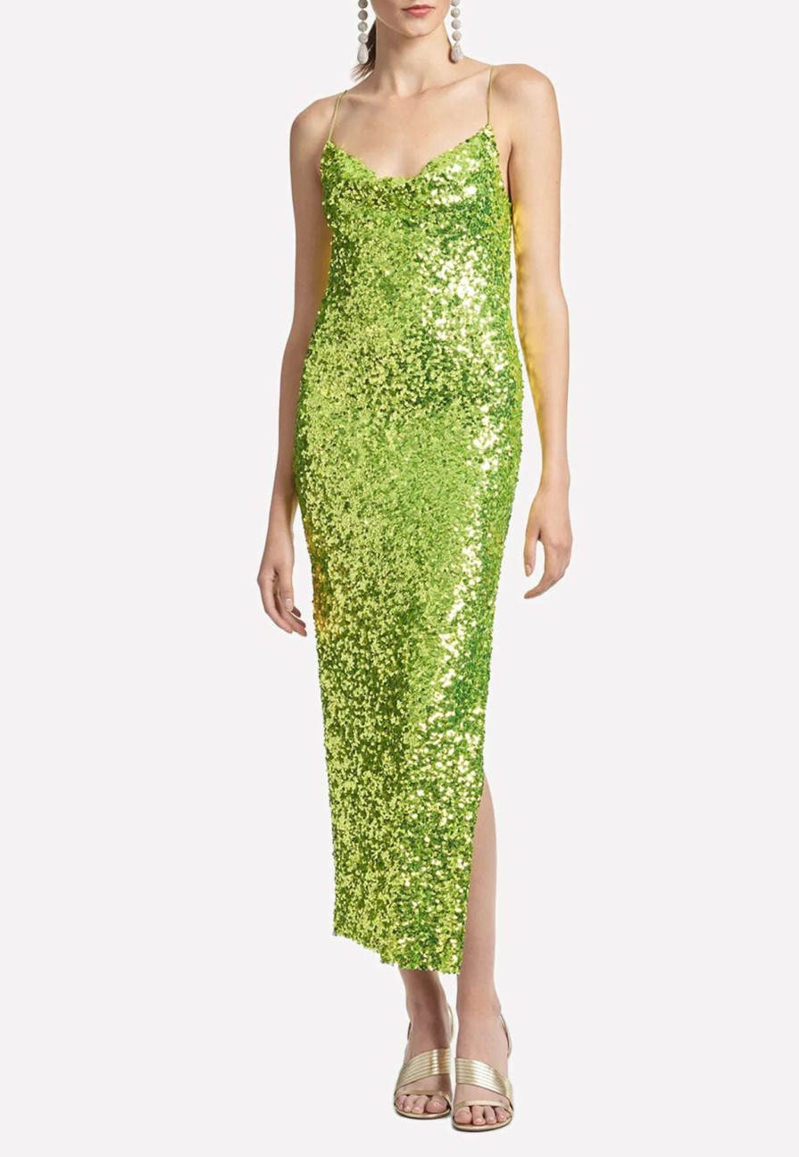 Dresses * | Sachin & Babi Sanza Sequin Embellished Midi Dress Green