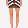 Skirts * | Burberry Chevron Knit Mini Skirt Brown