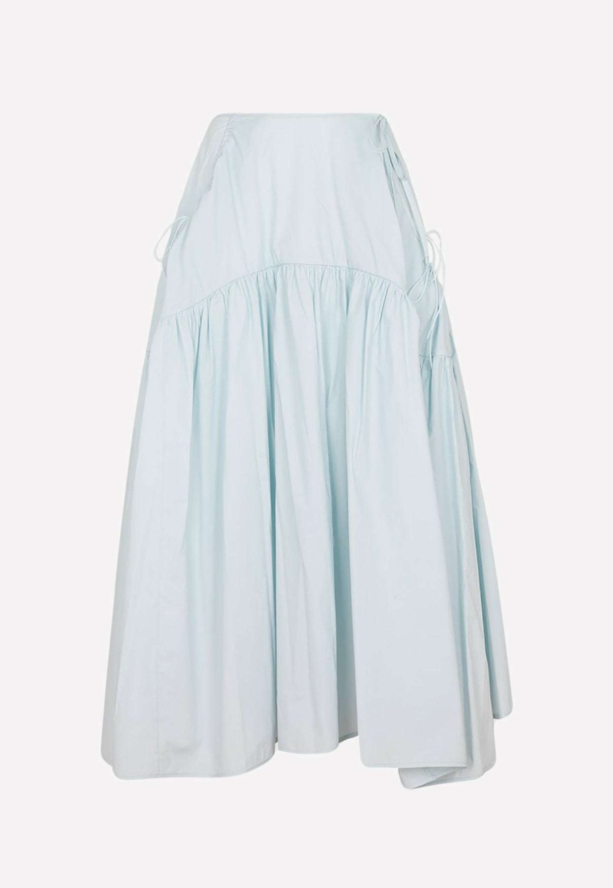 Skirts * | Cecilie Bahnsen Lilly Tiered Midi Skirt Blue