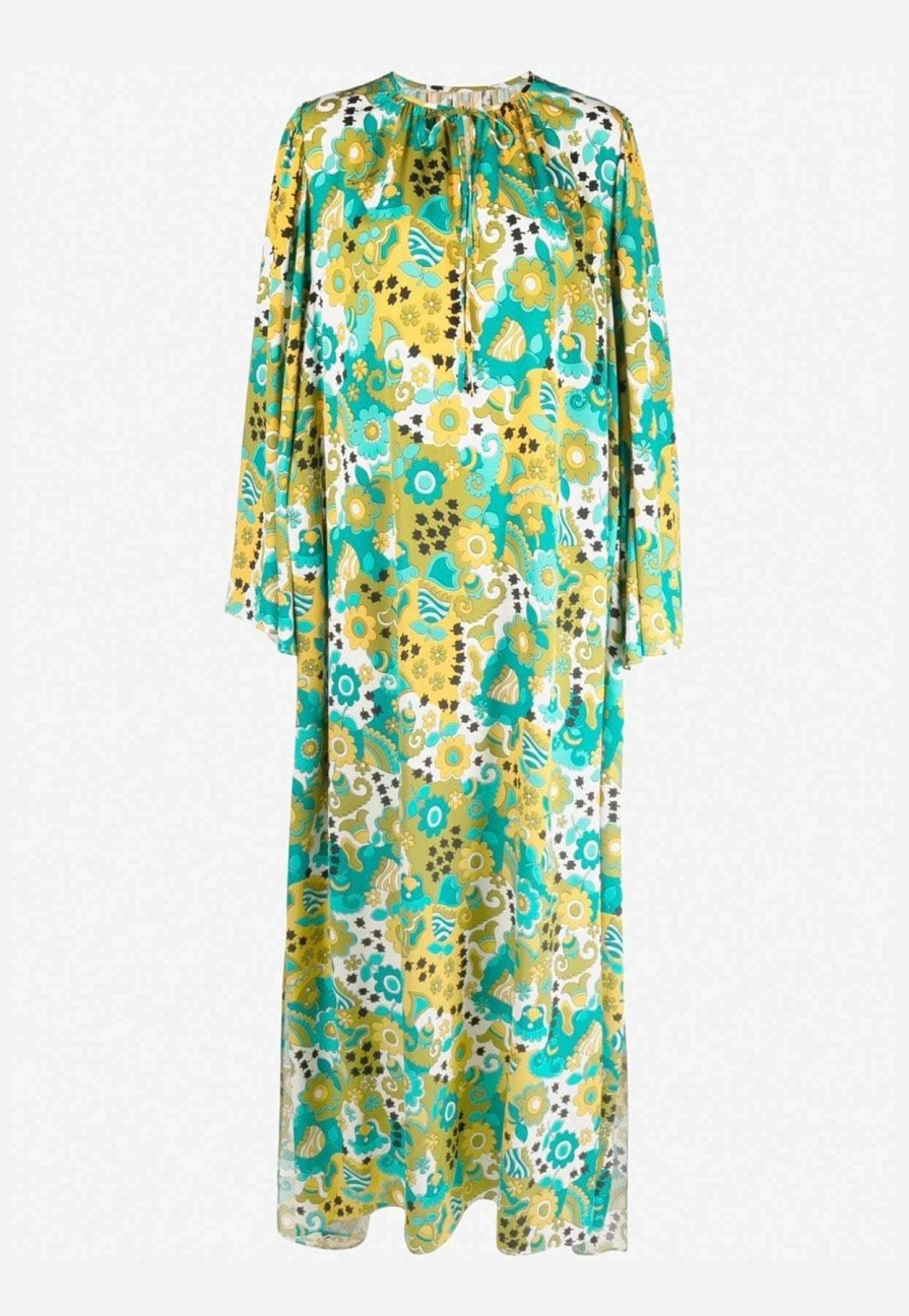 Dresses * | Dolce & Gabbana 60'S Print Maxi Kaftan Multicolor