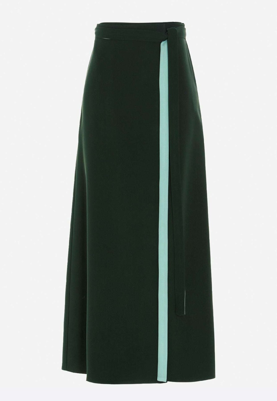 Skirts * | Valentino Cady Couture Wrap Skirt- Delivery In 3-4 Weeks Green