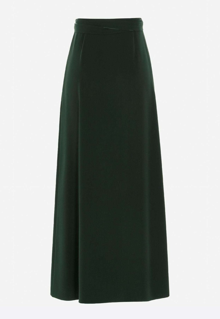 Skirts * | Valentino Cady Couture Wrap Skirt- Delivery In 3-4 Weeks Green