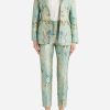 Evening * | Etro Floral Jacquard Tailored Pants Mint