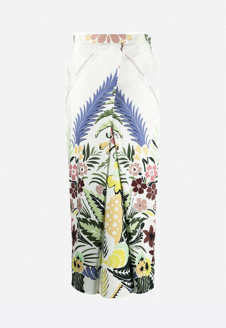 Skirts * | Valentino World Arazzo Print High-Rise Midi Skirt- Delivery In 3-4 Weeks Multicolor