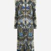 Dresses * | Etro Floral Long-Sleeved Midi Dress Multicolor