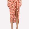 Skirts * | Etro Geometric Print Sarong Skirt Orange