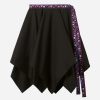 Skirts * | Emilio Pucci Asymmetric Mini Skirt Black