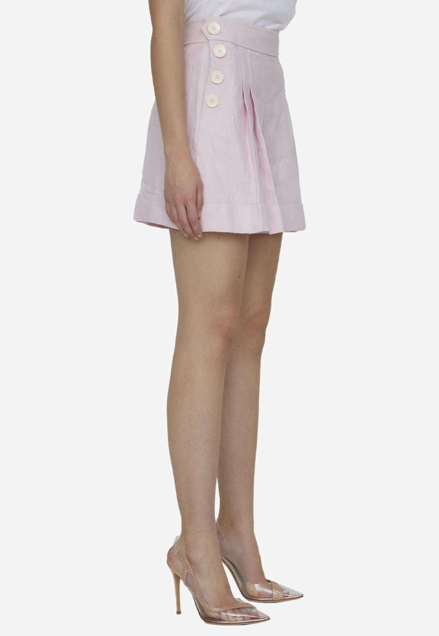 Shorts * | Zimmermann High-Waisted High Tide Shorts Pink