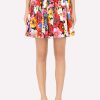 Skirts * | Dolce & Gabbana Floral Pleated Mini Skirt Multicolor