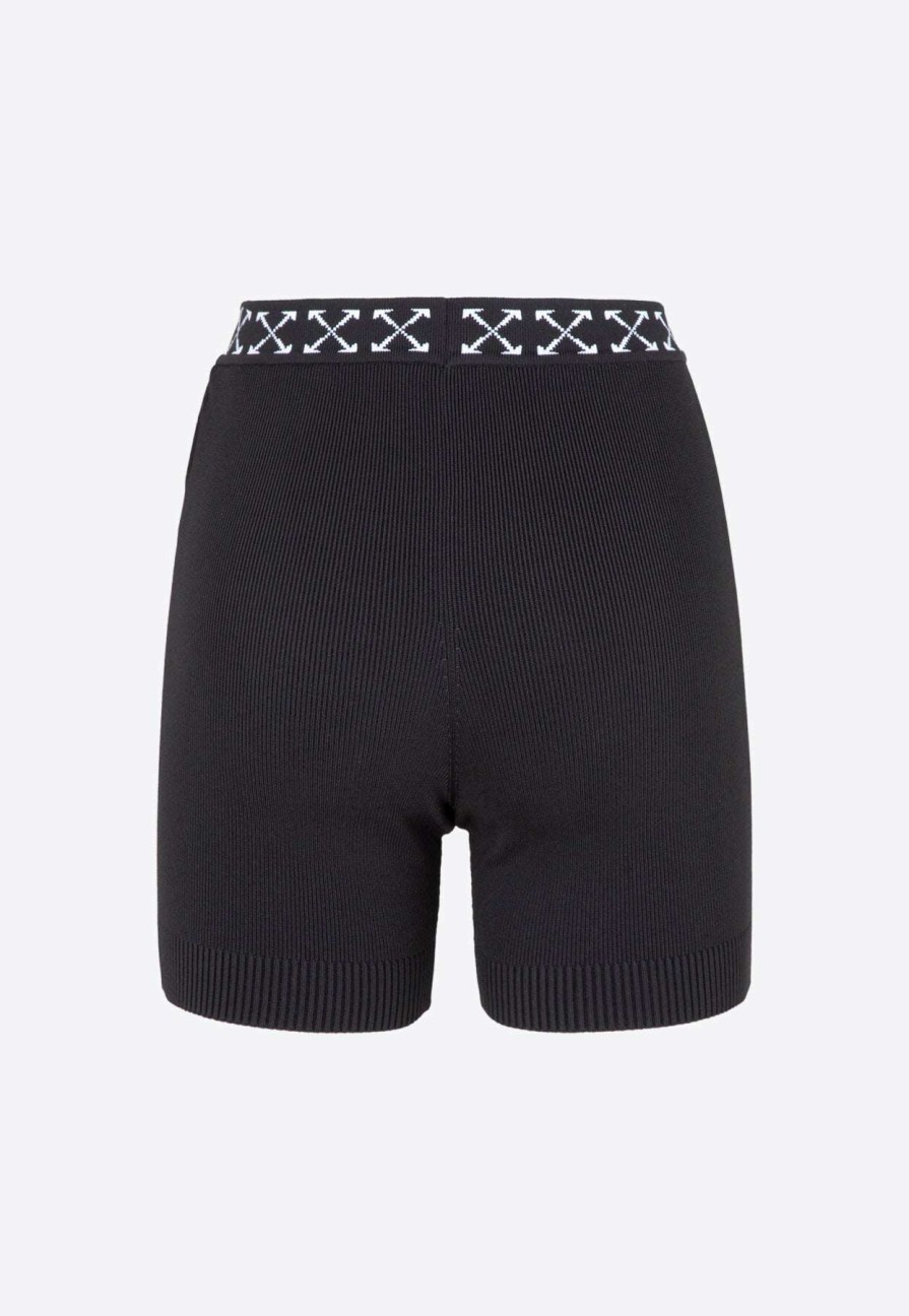 Shorts * | Off-White Arrows Waistband Bold Shorts Black