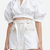 Shorts * | Acler Abbots High-Waist Shorts White