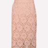 Skirts * | Dolce & Gabbana Floral Lace A-Line Skirt Pink