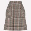 Skirts * | Miu Miu Mini Checked Skirt Multicolor