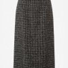 Skirts * | Dolce & Gabbana Houndstooth Midi Skirt Gray