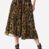 Skirts * | Alice + Olivia Katz Sunburst Pleated Midi Skirt Multicolor