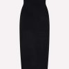 Skirts * | Victoria Beckham High-Rise Midi Skirt Black