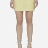 Skirts * | Alessandra Rich Tweed Lurex Mini Skirt Yellow