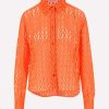 Evening * | Valentino V Optical Lace Shirt Orange