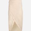 Skirts * | Pink Filosofy Bossa Midi Wrap Skirt Beige