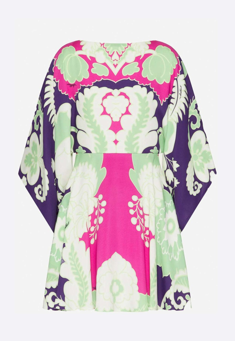 Dresses * | Valentino World Arazzo Print Cady Kaftan Dress- Delivery In 3-4 Weeks Multicolor