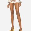 Shorts * | Emilio Pucci Dalia Print Mini Shorts White