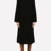 Dresses * | Chloe Wool And Cashmere Knitted Midi Dress Black