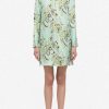 Dresses * | Emilio Pucci Africana Print Silk Mini Dress Mint