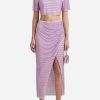 Skirts * | Self-Portrait Studded Midi Wrap Skirt Purple