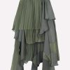 Skirts * | Sacai Deconstructed Midi Skirt Green