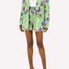 Shorts * | Dolce & Gabbana 60'S Print High-Waist Gabardine Shorts Green