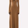 Dresses * | Chloe V-Neck Maxi Cardigan Dress Camel