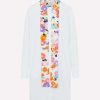 Dresses * | Msgm Long-Sleeved Shirt Dress White