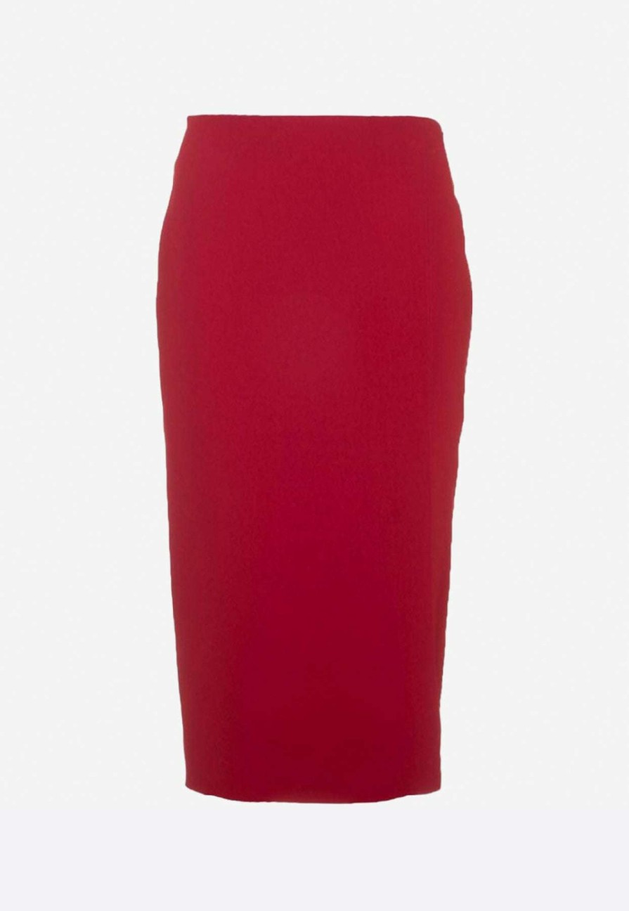 Skirts * | Valentino Cady Evolution Midi Skirt- Delivery In 3-4 Weeks Red