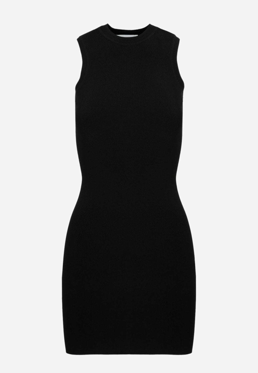 Dresses * | Victoria Beckham Fitted Mini Dress Black