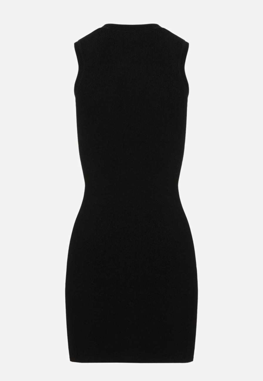 Dresses * | Victoria Beckham Fitted Mini Dress Black